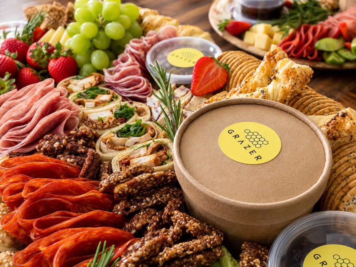 Close up of a graze board