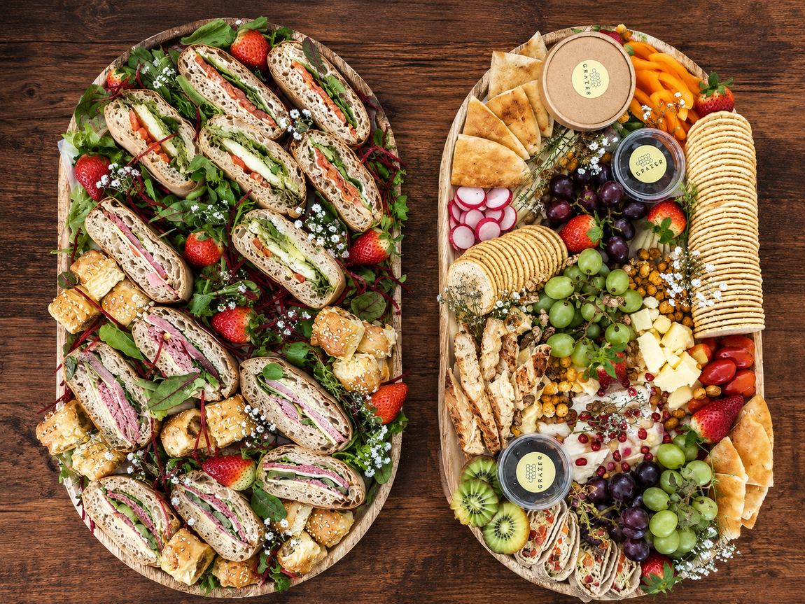 Sandwich platter and graze platter together